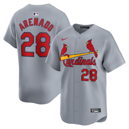 Nolan Arenado 28 St. Louis Cardinals Away Limited Player Men Jersey - Gray
