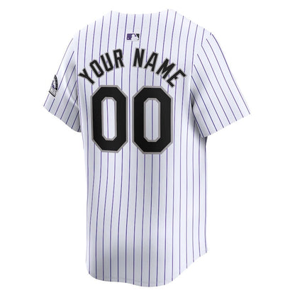 Colorado Rockies Home Limited Custom YOUTH Jersey - White