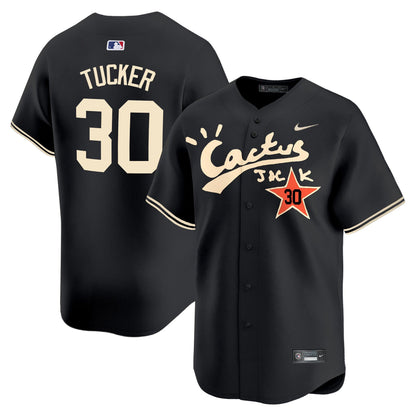 Kyle Tucker 30 Houston Astros Cactus Jack Black Jersey V2 - Men