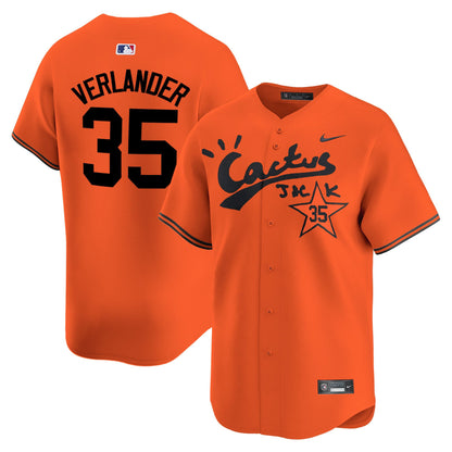 Justin Verlander 35 Houston Astros Cactus Jack Men Jersey - Orange