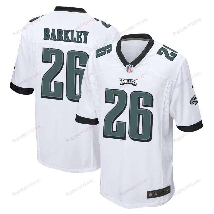 Saquon Barkley 26 Philadelphia Eagles Game Men Jersey - White