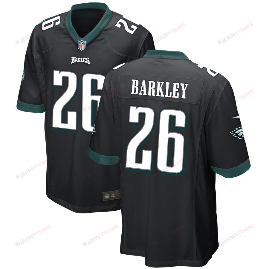 Saquon Barkley 26 Philadelphia Eagles Alternate Game Men Jersey - Black