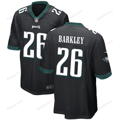 Saquon Barkley 26 Philadelphia Eagles Alternate Game Men Jersey - Black