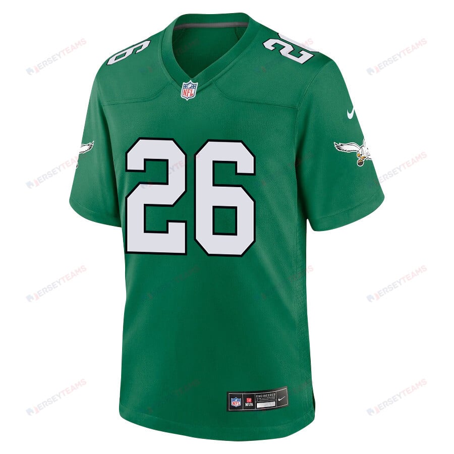 Saquon Barkley 26 Philadelphia Eagles Alternate Game Men Jersey - Kelly Green