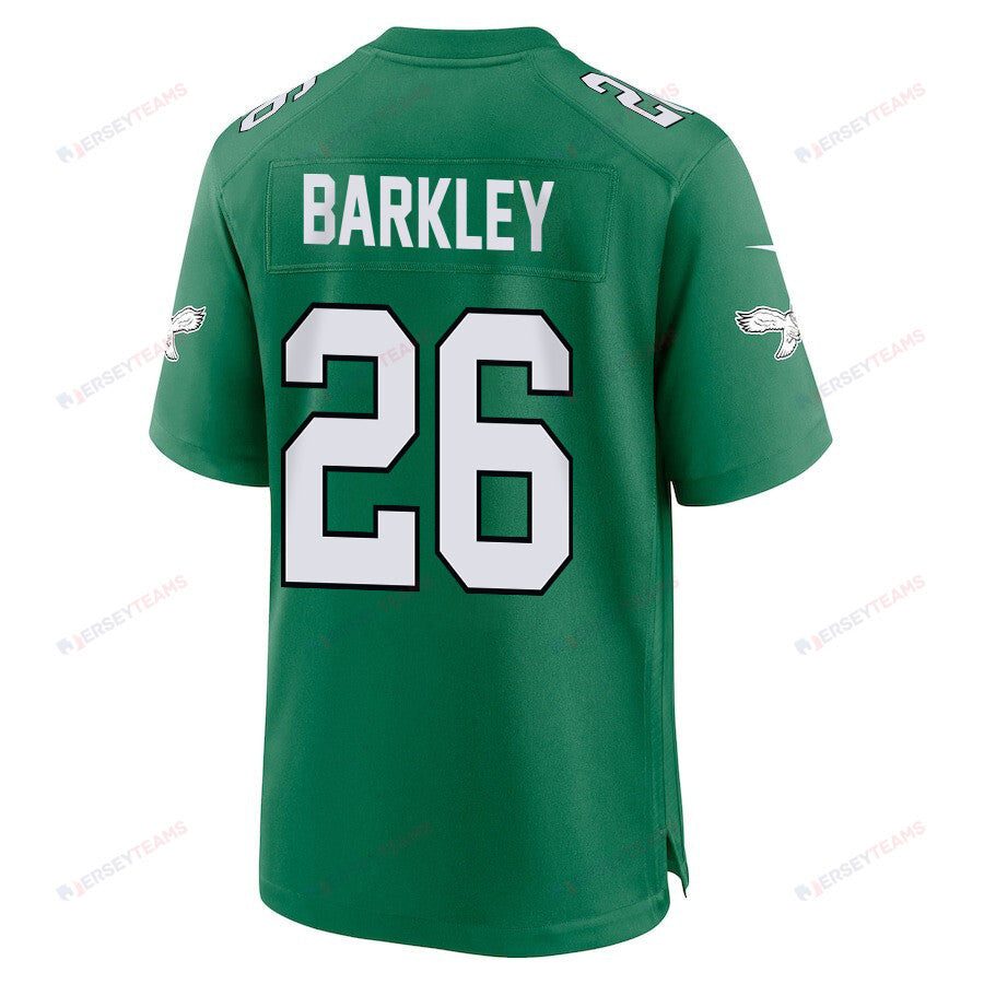 Saquon Barkley 26 Philadelphia Eagles Alternate Game Men Jersey - Kelly Green