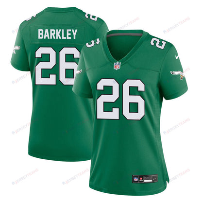 Saquon Barkley 26 Philadelphia Eagles Alternate Game Women Jersey - Kelly Green