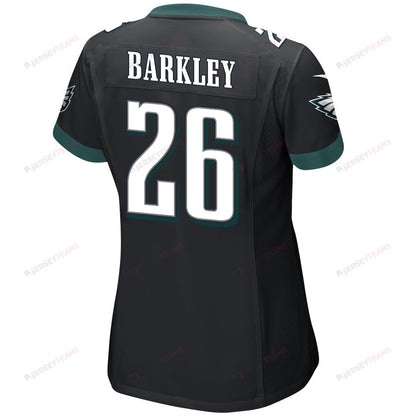 Saquon Barkley 26 Philadelphia Eagles Alternate Game Women Jersey - Black