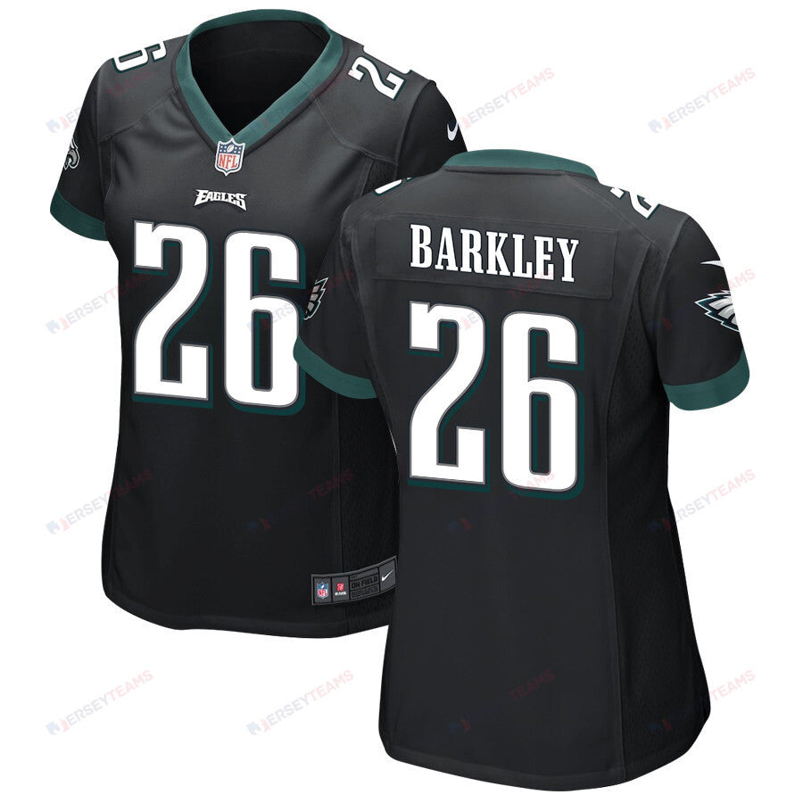 Saquon Barkley 26 Philadelphia Eagles Alternate Game Women Jersey - Black