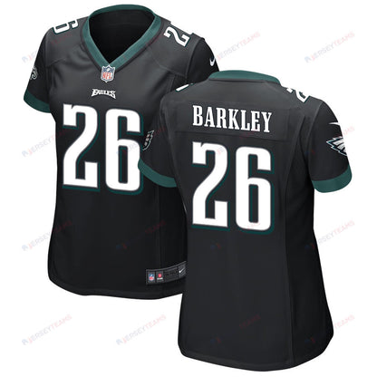 Saquon Barkley 26 Philadelphia Eagles Alternate Game Women Jersey - Black