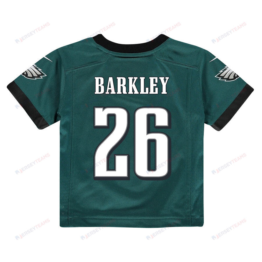 Saquon Barkley 26 Philadelphia Eagles Game YOUTH Jersey - Midnight Green