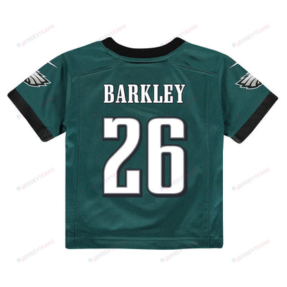 Saquon Barkley 26 Philadelphia Eagles Game YOUTH Jersey - Midnight Green