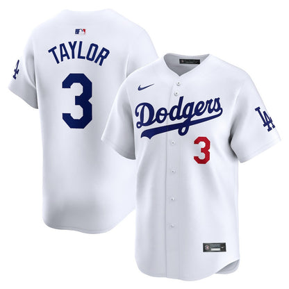 Chris Taylor 3 Los Angeles Dodgers Home Limited Men Jersey - White