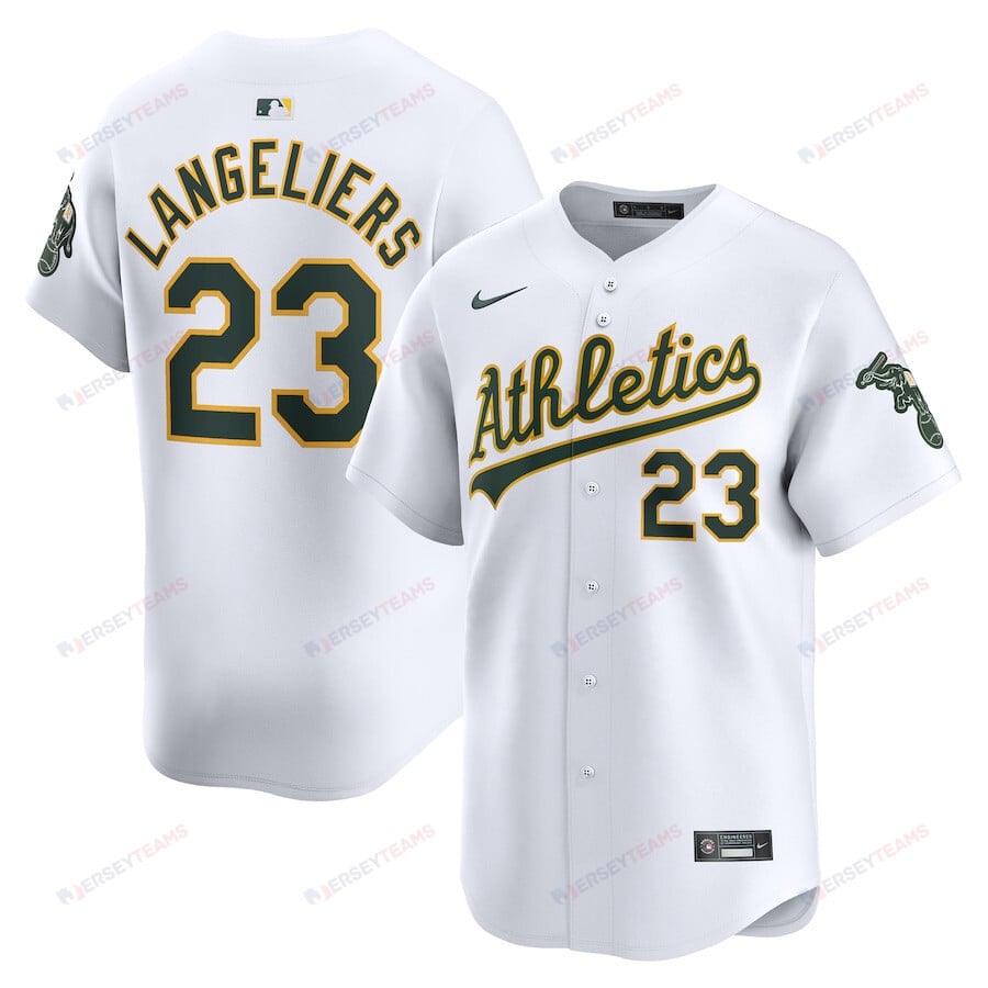 Shea Langeliers 23 Oakland Athletics Home Limited Men Jersey - White