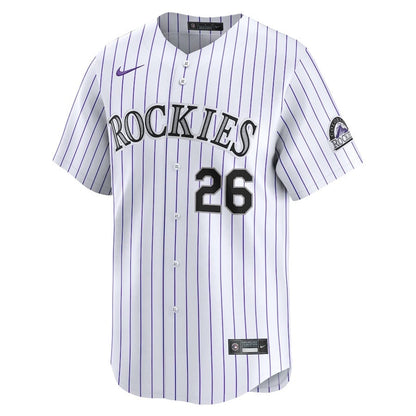 Austin Gomber 26 Colorado Rockies Home Limited Player Men Jersey - White