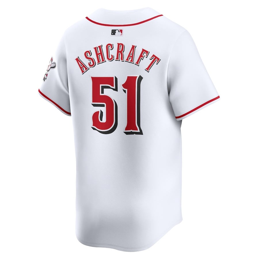 Graham Ashcraft 51 Cincinnati Reds Home Limited Player Men Jersey - White