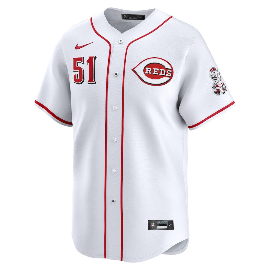 Graham Ashcraft 51 Cincinnati Reds Home Limited Player Men Jersey - White
