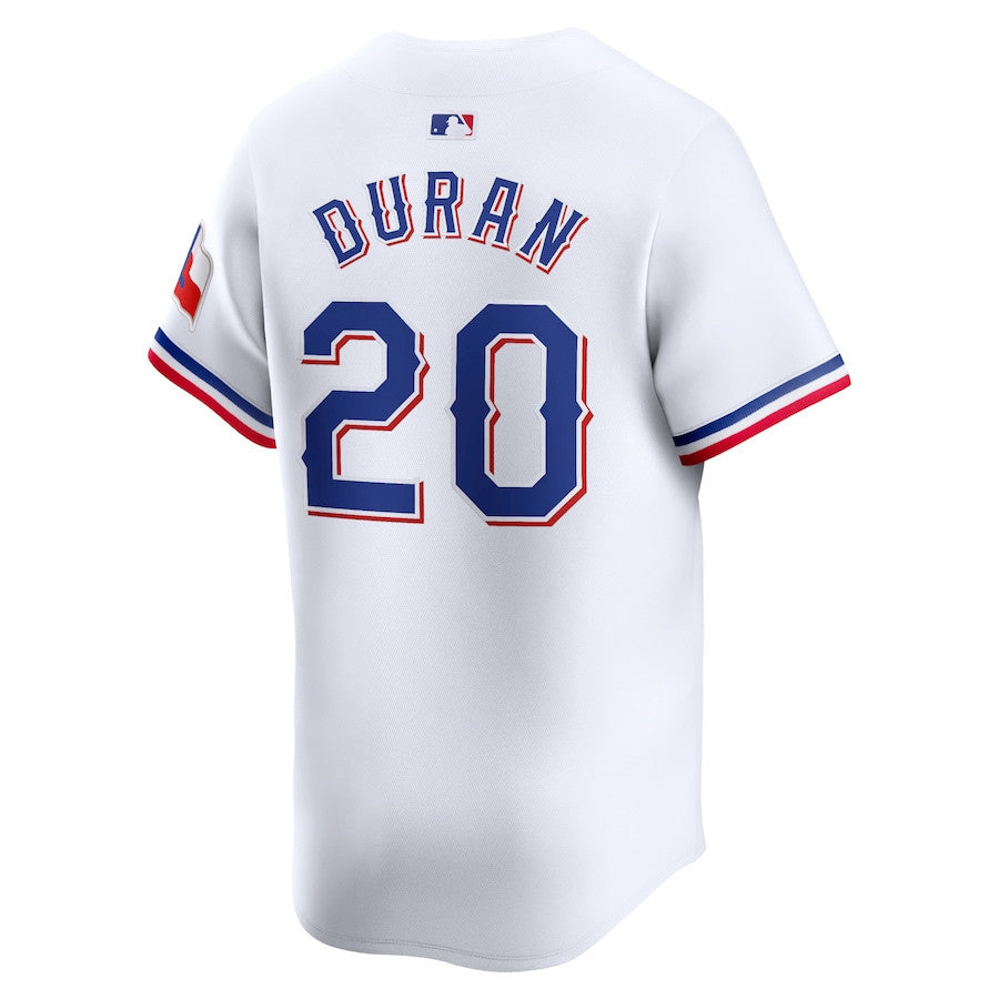 Ezequiel Duran 20 Texas Rangers Home Limited Player Men Jersey - White