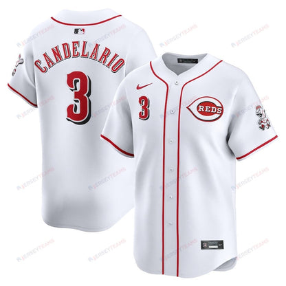 Jeimer Candelario 3 Cincinnati Reds Home Limited Player Men Jersey - White
