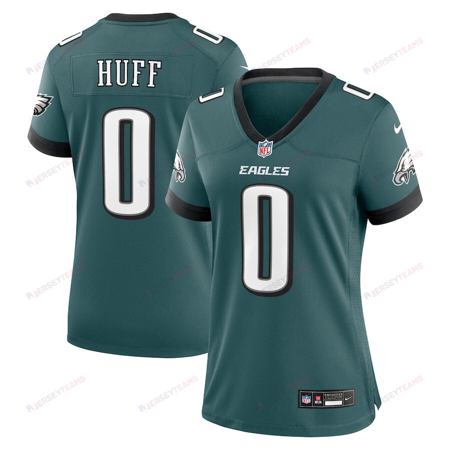 Bryce Huff 0 Philadelphia Eagles Game Women Jersey - Midnight Green