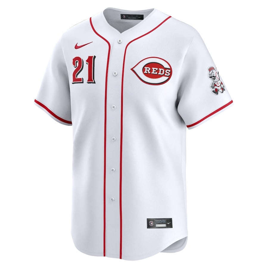 Hunter Greene 21 Cincinnati Reds Home Limited Player Men Jersey - White