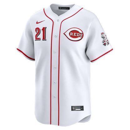 Hunter Greene 21 Cincinnati Reds Home Limited Player Men Jersey - White