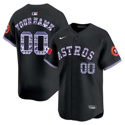 Houston Astros Mexico Custom Men Jersey - Black