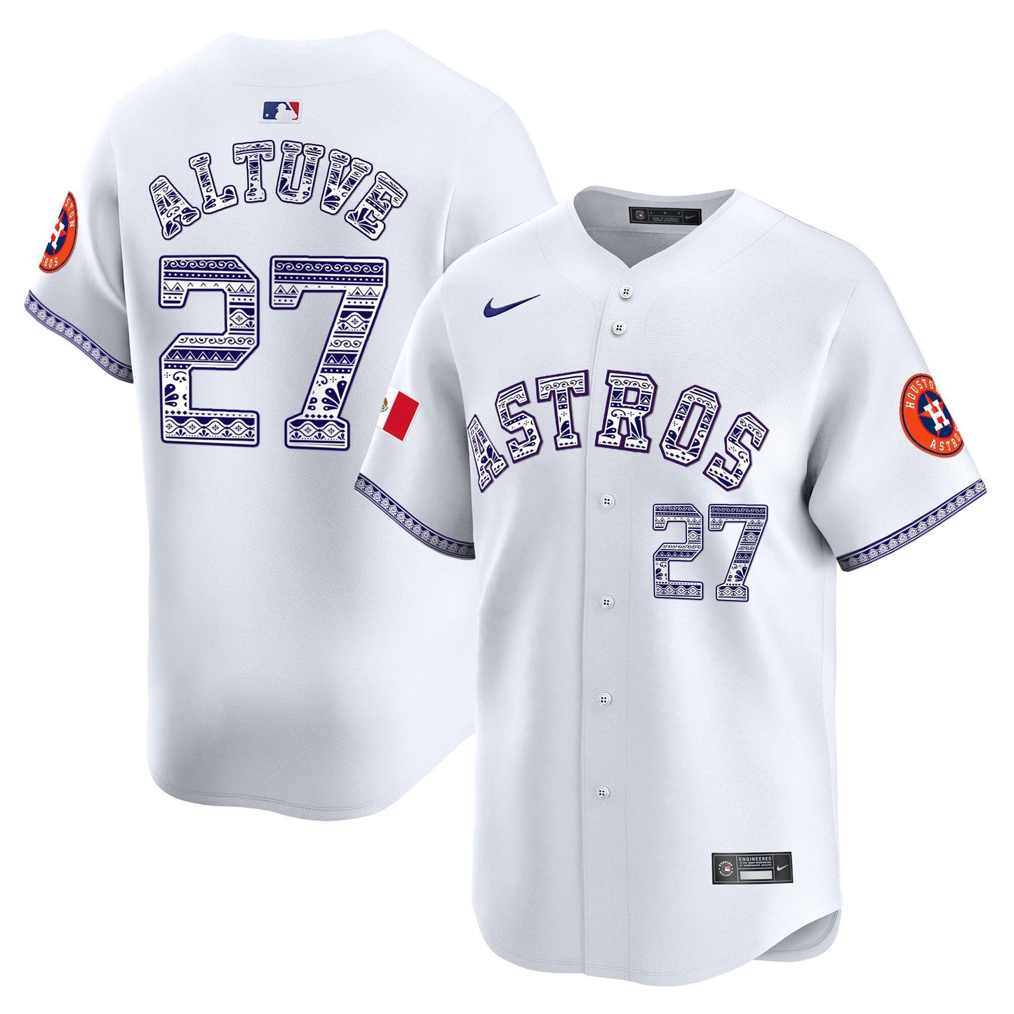José Altuve 27 Houston Astros Mexico Men Jersey - White