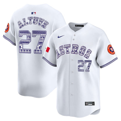 José Altuve 27 Houston Astros Mexico Men Jersey - White