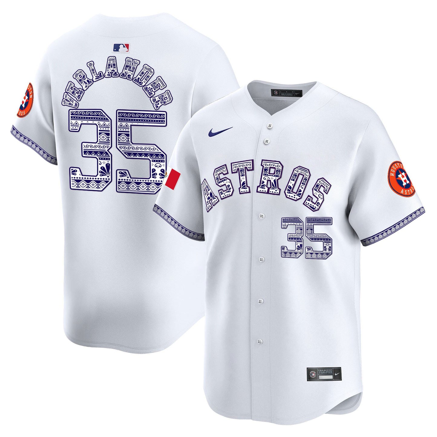 Justin Verlander 35 Houston Astros Mexico Men Jersey - White