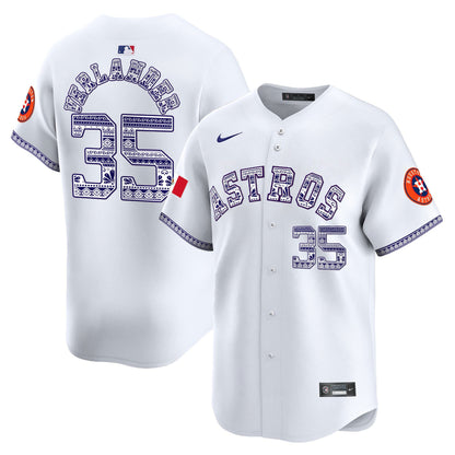 Justin Verlander 35 Houston Astros Mexico Men Jersey - White