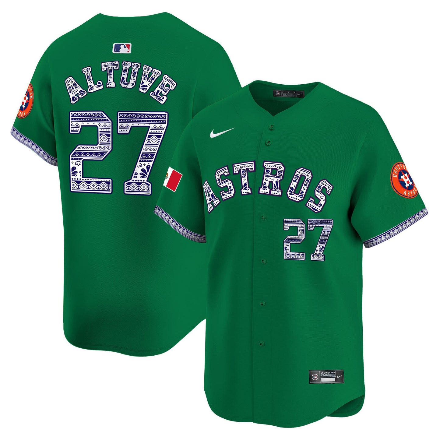 José Altuve 27 Houston Astros Mexico Men Jersey - Green
