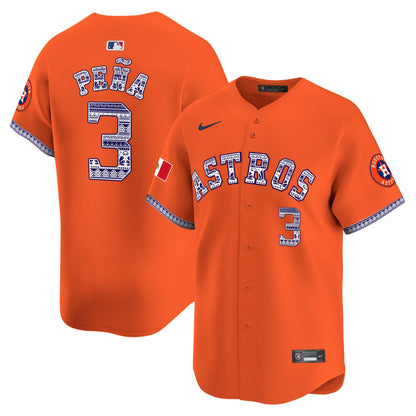 Jeremy Pena 3 Houston Astros Mexico Men Jersey - Orange