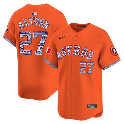 José Altuve 27 Houston Astros Mexico Men Jersey - Orange