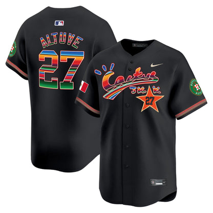 José Altuve 27 Houston Astros Mexico Cactus Jack Men Jersey - Black
