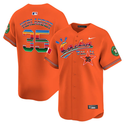 Justin Verlander 35 Houston Astros Mexico Cactus Jack Men Jersey - Orange