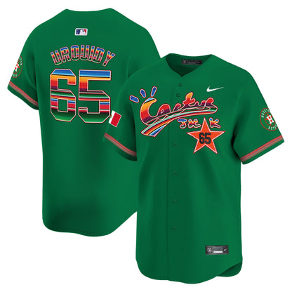 Jose Urquidy 65 Houston Astros Mexico Cactus Jack Men Jersey - Green