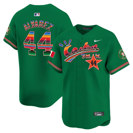 Yordan Álvarez 44 Houston Astros Mexico Cactus Jack Men Jersey - Green