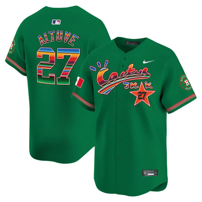 José Altuve 27 Houston Astros Mexico Cactus Jack Men Jersey - Green