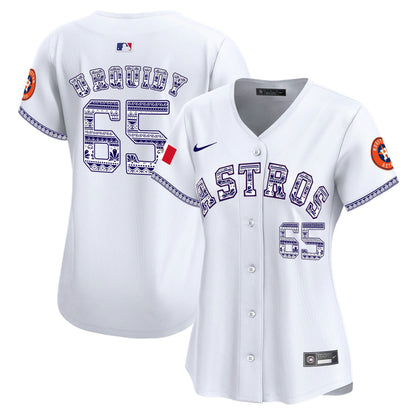 Jose Urquidy 65 Houston Astros Mexico Women Jersey - White