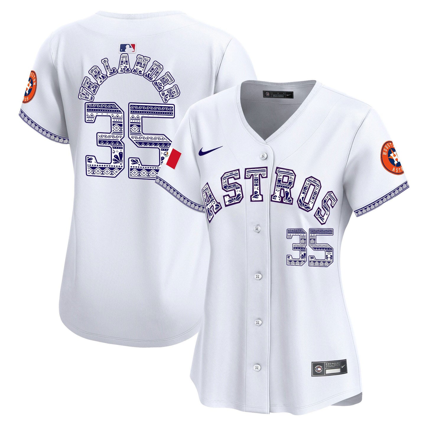 Justin Verlander 35 Houston Astros Mexico Women Jersey - White