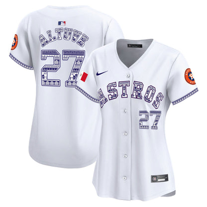 José Altuve 27 Houston Astros Mexico Women Jersey - White