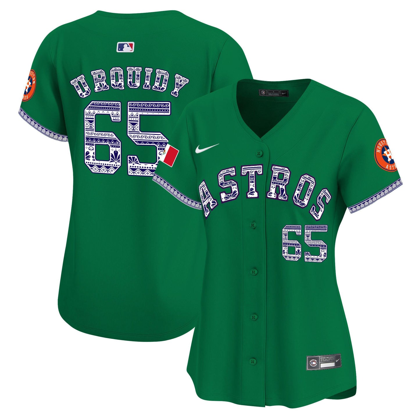 Jose Urquidy 65 Houston Astros Mexico Women Jersey - Green