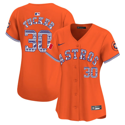 Kyle Tucker 30 Houston Astros Mexico Women Jersey - Orange