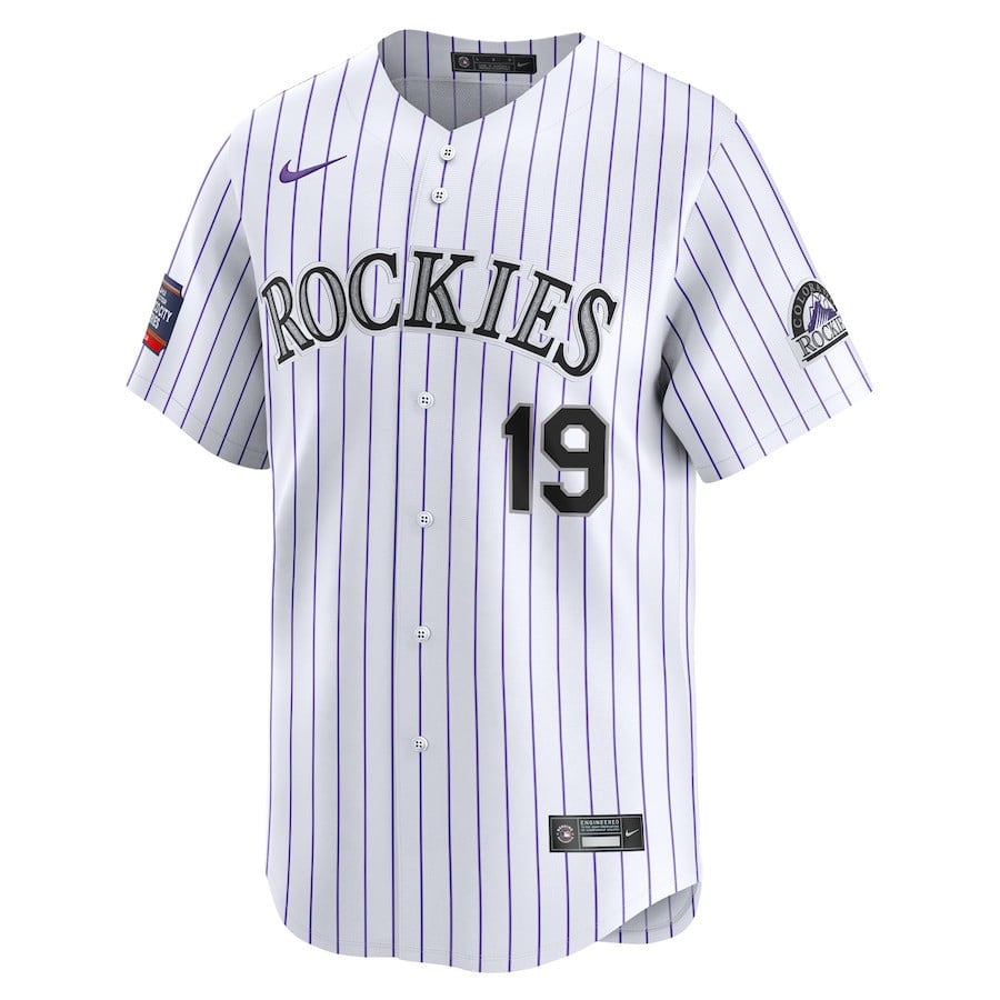 Charlie Blackmon 19 Colorado Rockies 2024 MLB World Tour Mexico City Series Home Limited Jersey - White