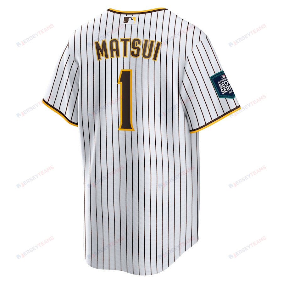 Yuki Matsui 1 San Diego Padres 2024 MLB World Tour Seoul Series Home Jersey - White