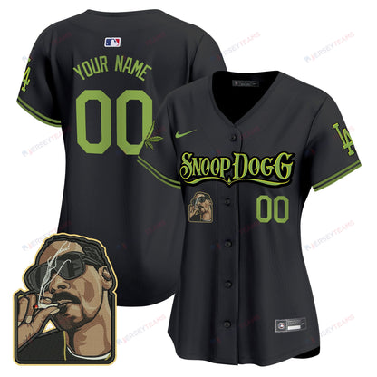 Los Angeles Dodgers Snoop Dogg Custom Women Jersey - Black