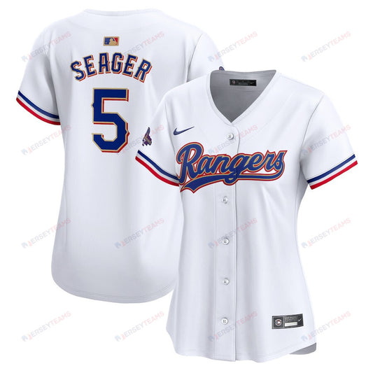 Corey Seager 5 Texas Rangers 2024 Gold Collection Limited Jersey - Women White