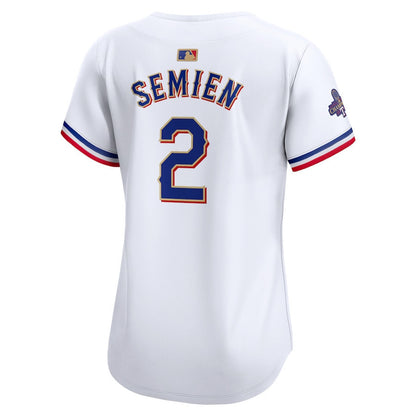 Marcus Semien 2 Texas Rangers 2024 Gold Collection Limited Jersey - Women White