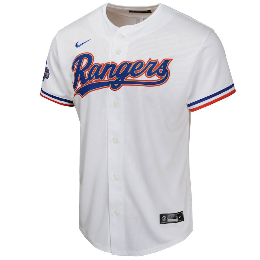 Josh Jung 6 Texas Rangers 2024 YOUTH Gold Collection Limited Jersey - White