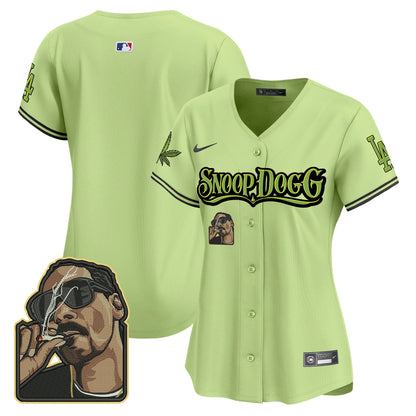 Los Angeles Dodgers Snoop Dogg Women Jersey - Light Green